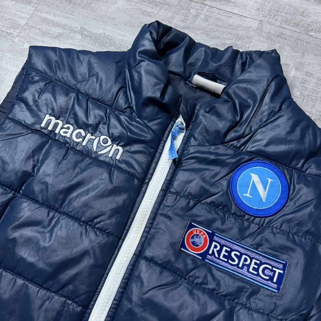 美品 macron マクロン NAPOLI ナポリ 中綿ベスト L セリエA