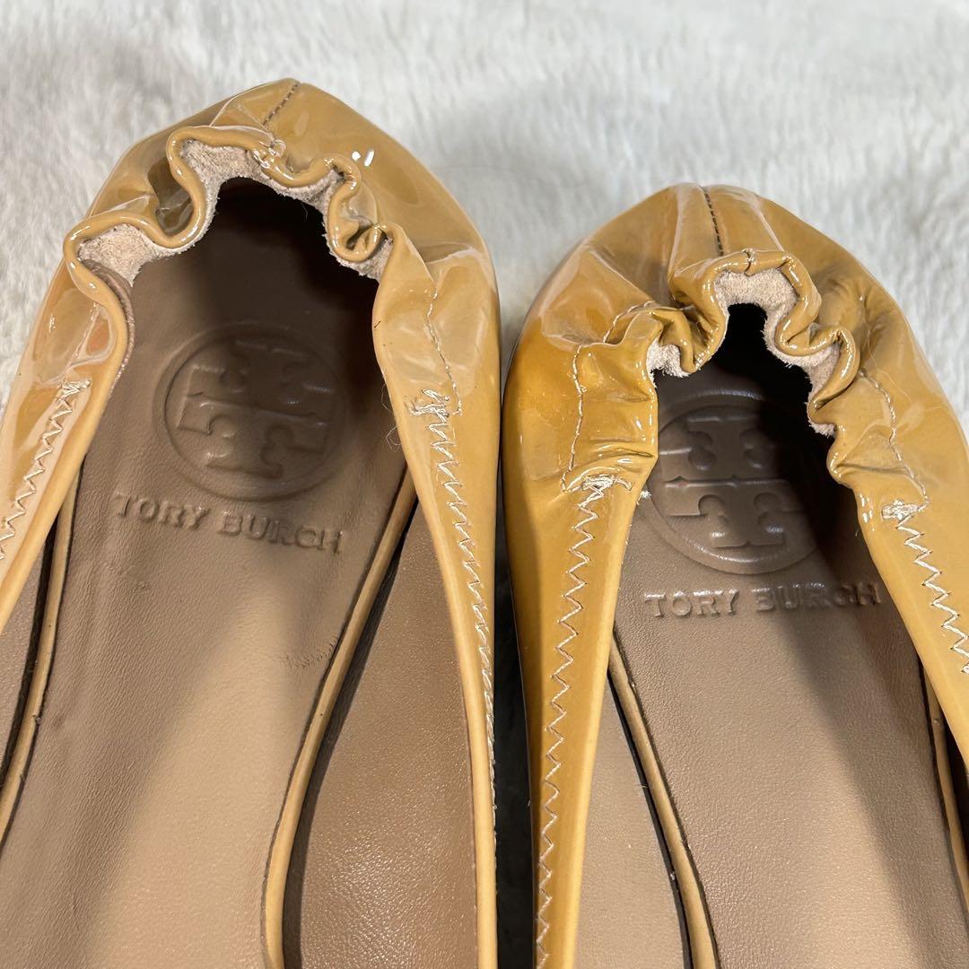 【TORY BURCH】トリーバーチ　フラットシューズ　24相当　ゴールドメタル