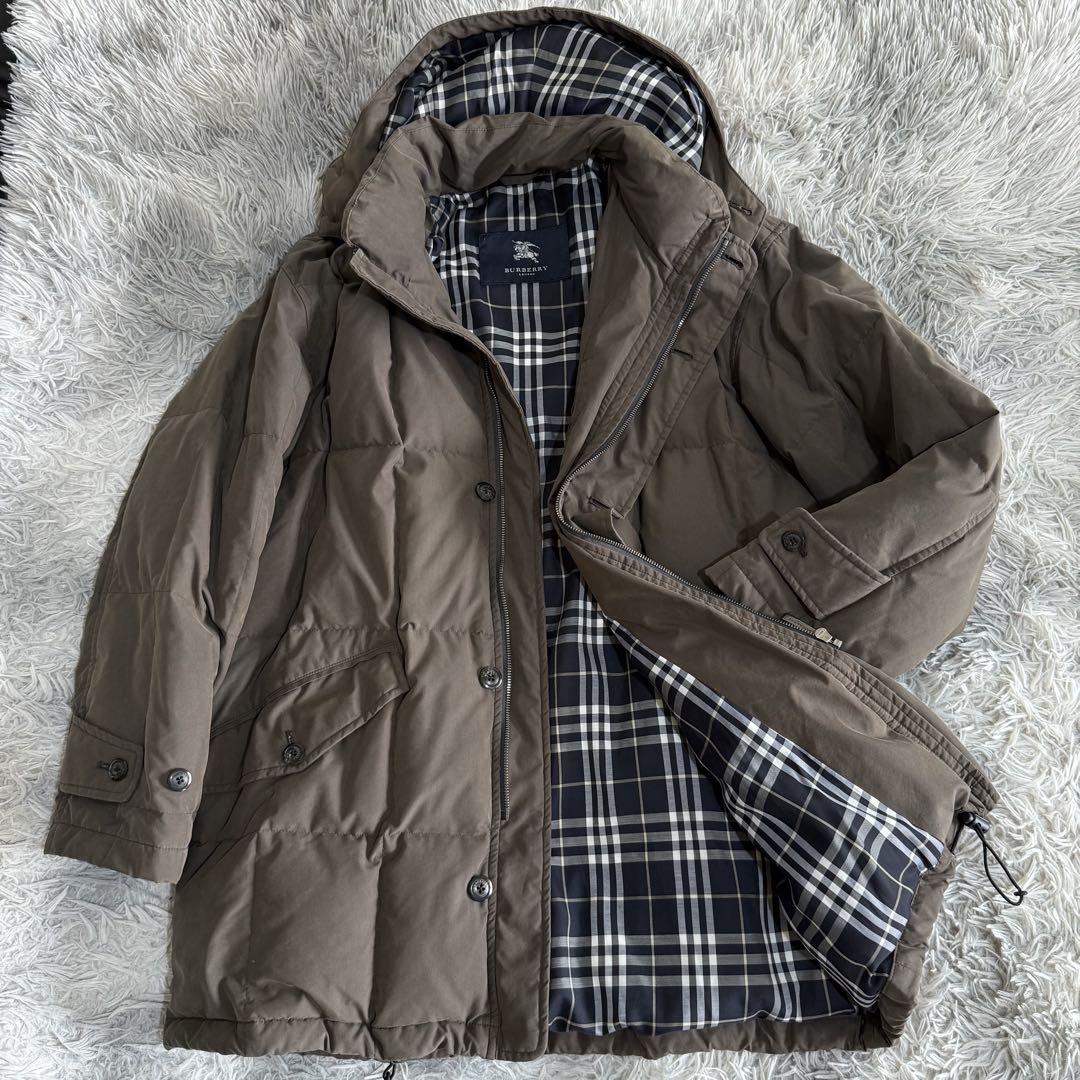 美品 BURBERRY LONDON ノバチェック ダウンコート 肉厚 2way
