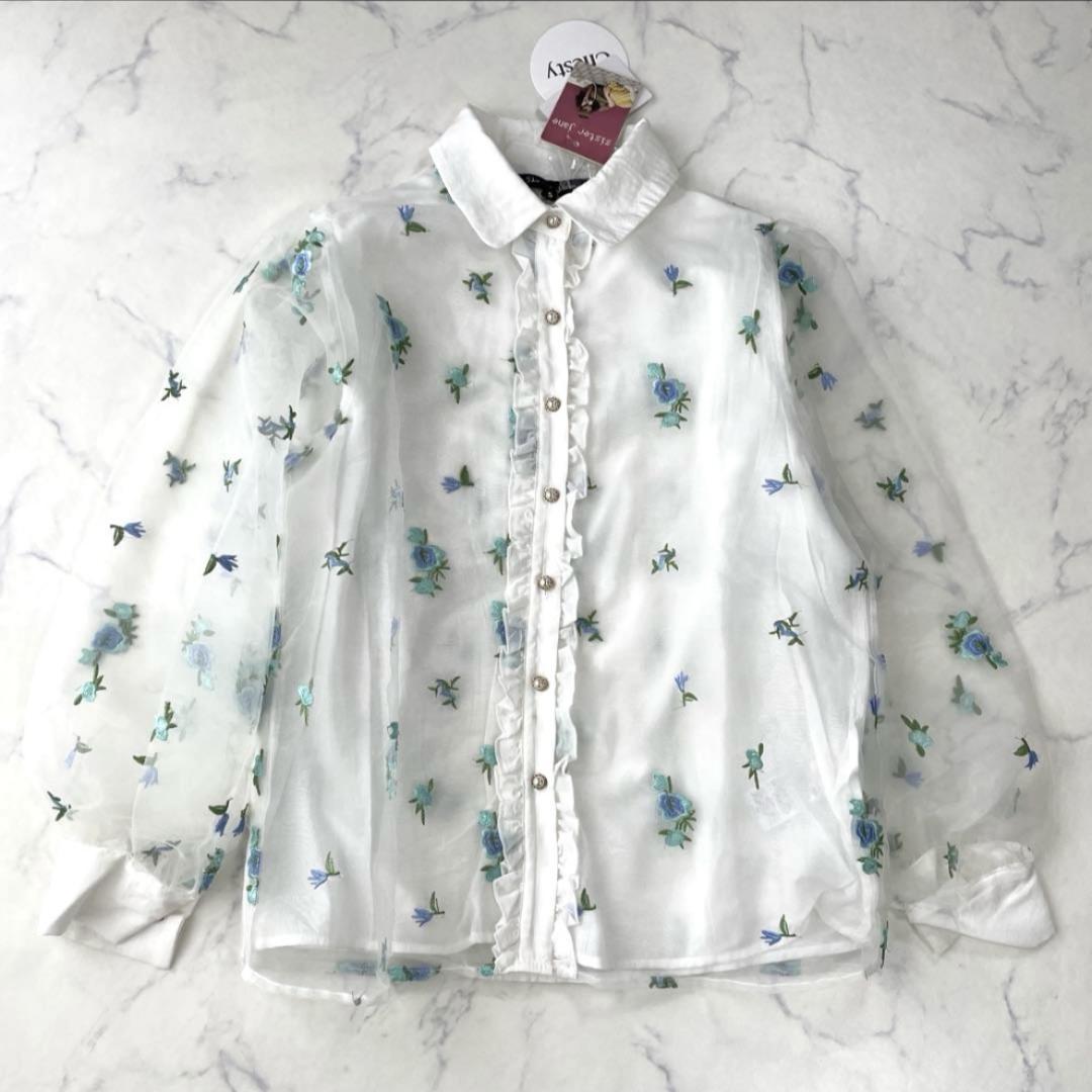 SisterJane シスタージェーン 花柄レース ブラウス シスタージェーン☆新作 Prickle Organza 花柄 シアー ブラウス