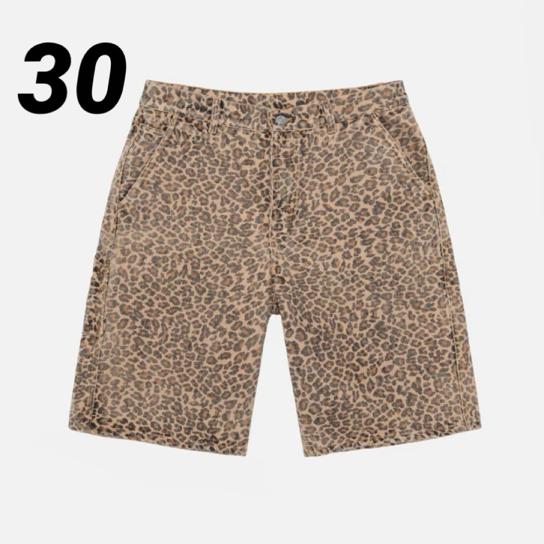パンツ [30] STUSSY DENIM WORK SHORT LEOPARD