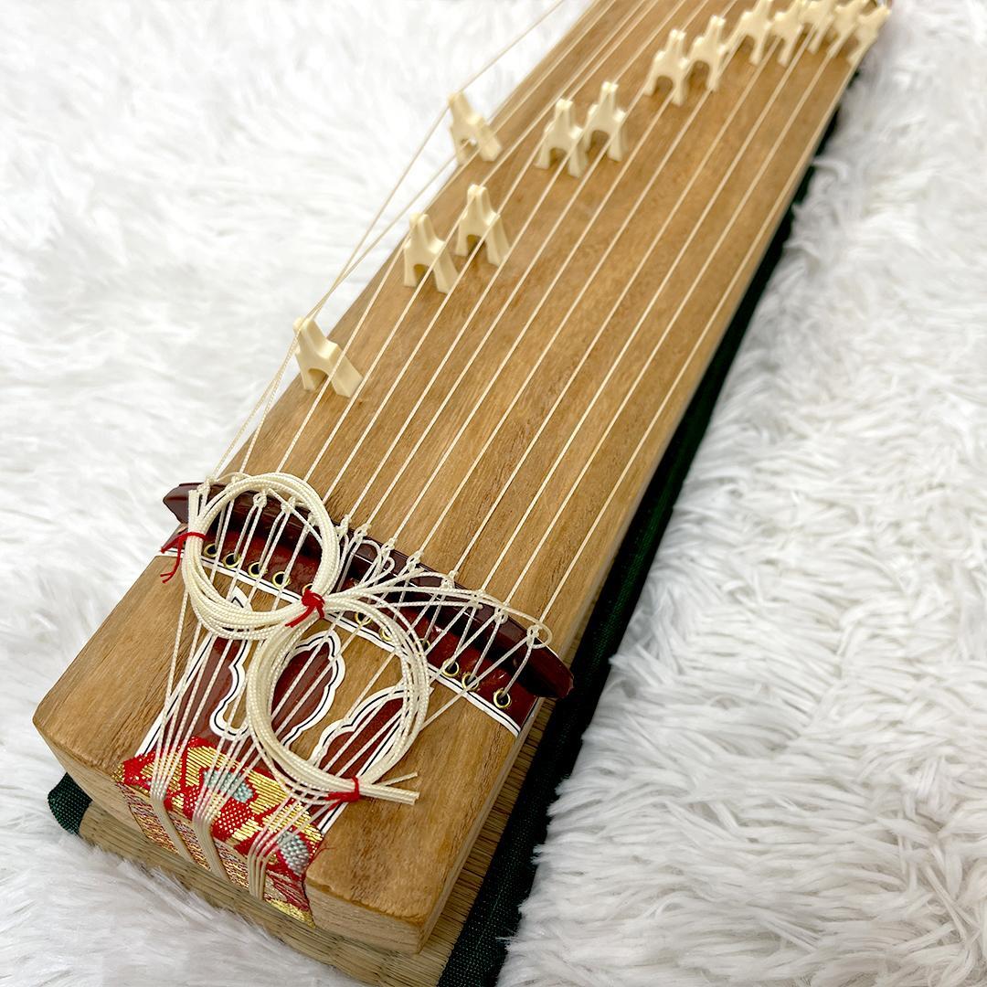 ミニ琴 13弦 レトロ ミニチュア 和楽器 約42cm 日本バイオリン