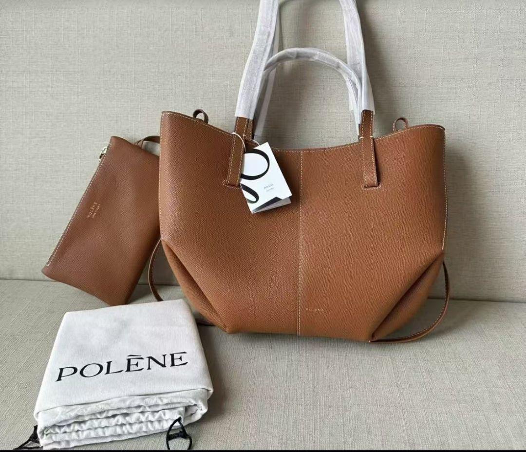 POLENE ポレーヌ Cyme 2Way トートバッグ ブラウン