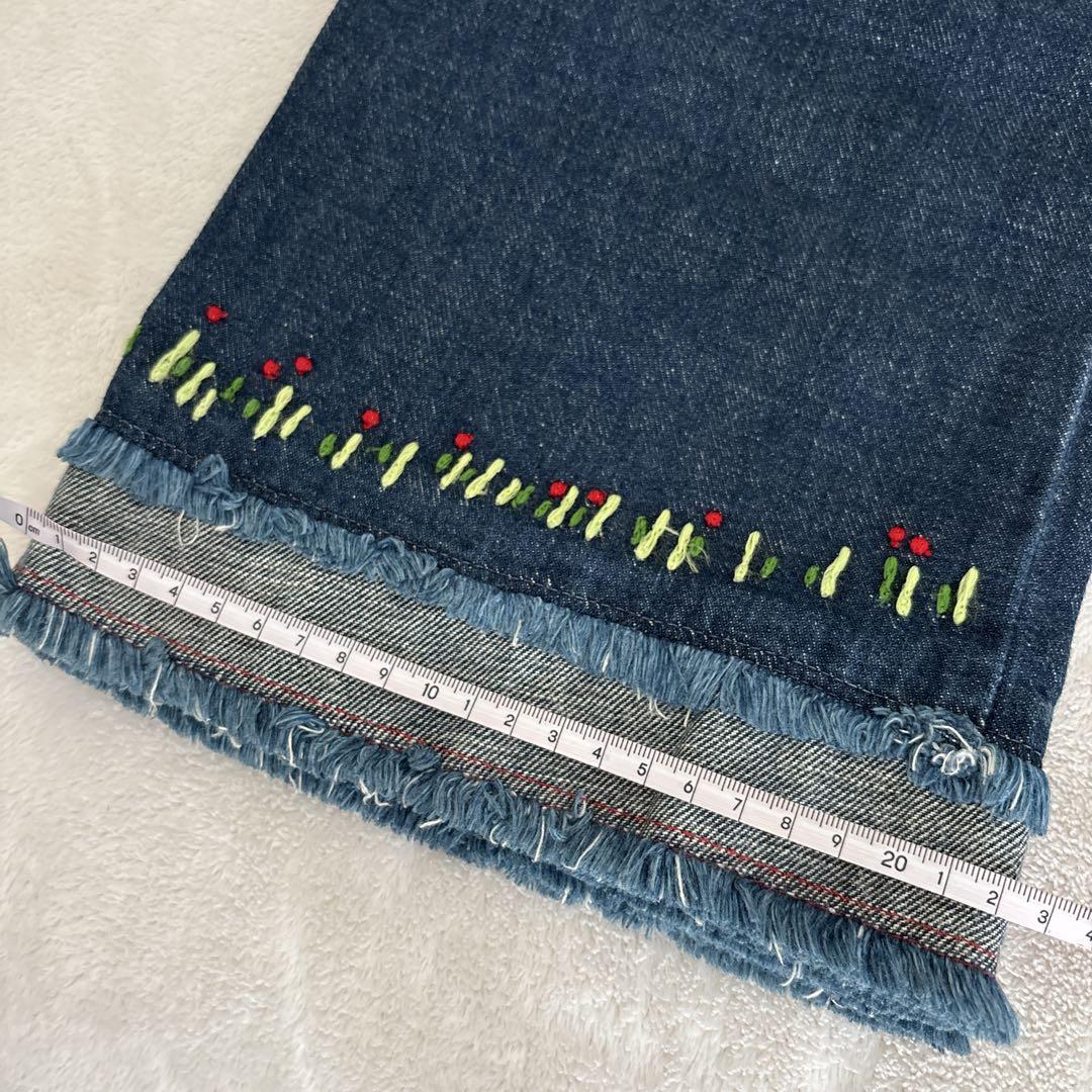 ヒステリックグラマー 刺繍 ロゴ ステッチ フレアー デニム 日本製