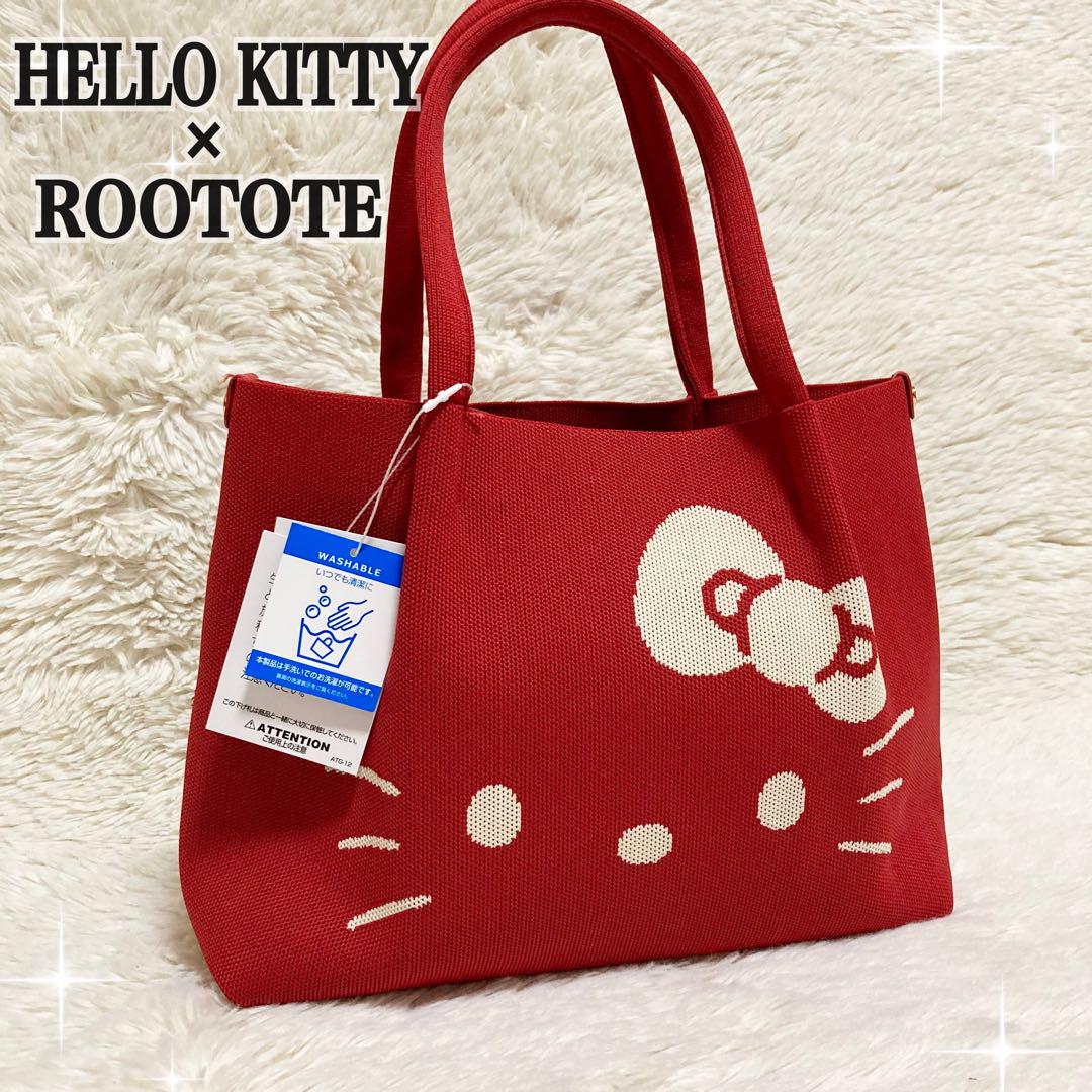 新品 ✨ ROOTOTE × HELLO KITTY トートバッグ レッド　赤