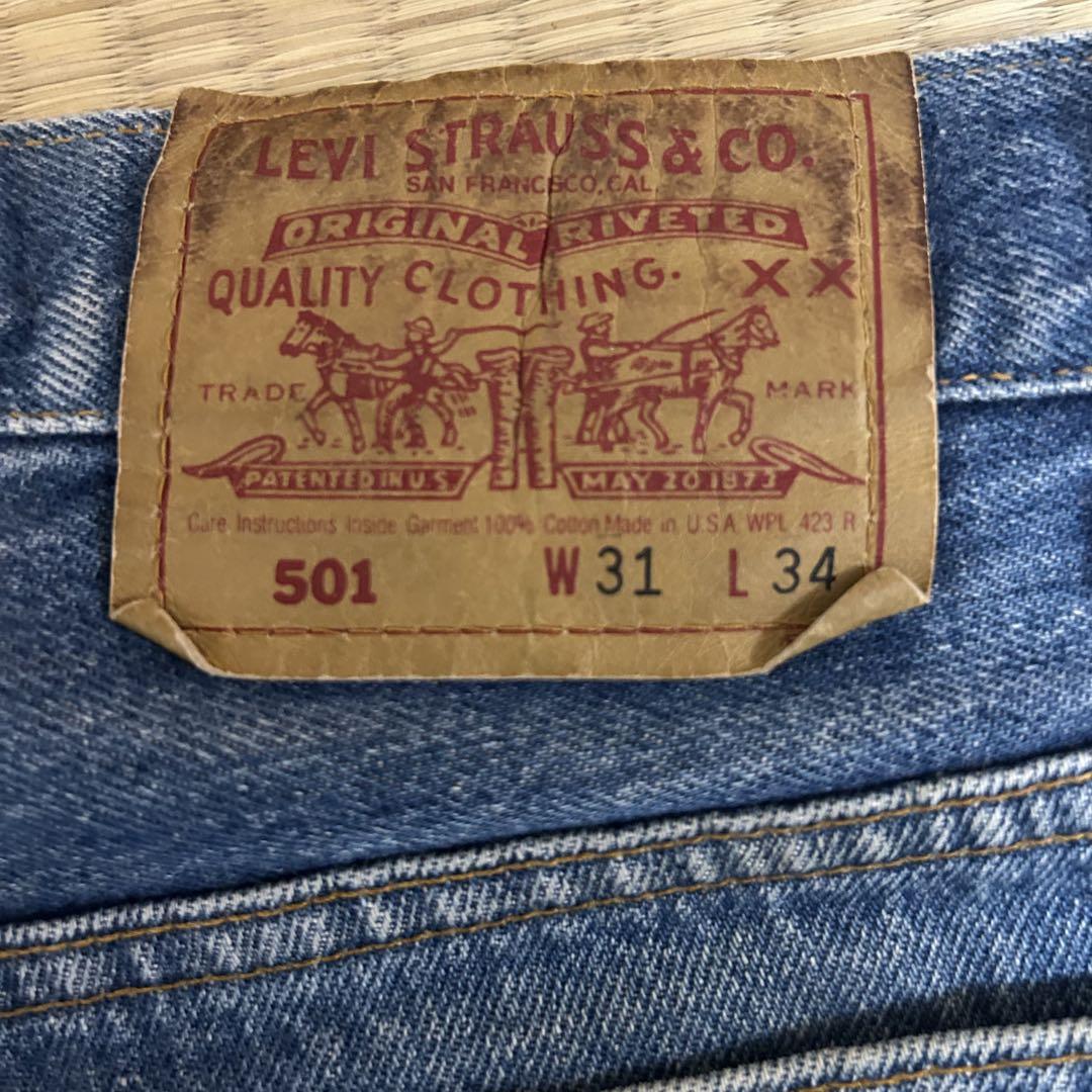 希少 87501】USA製リーバイス501 赤文字 W31 - メルカリ