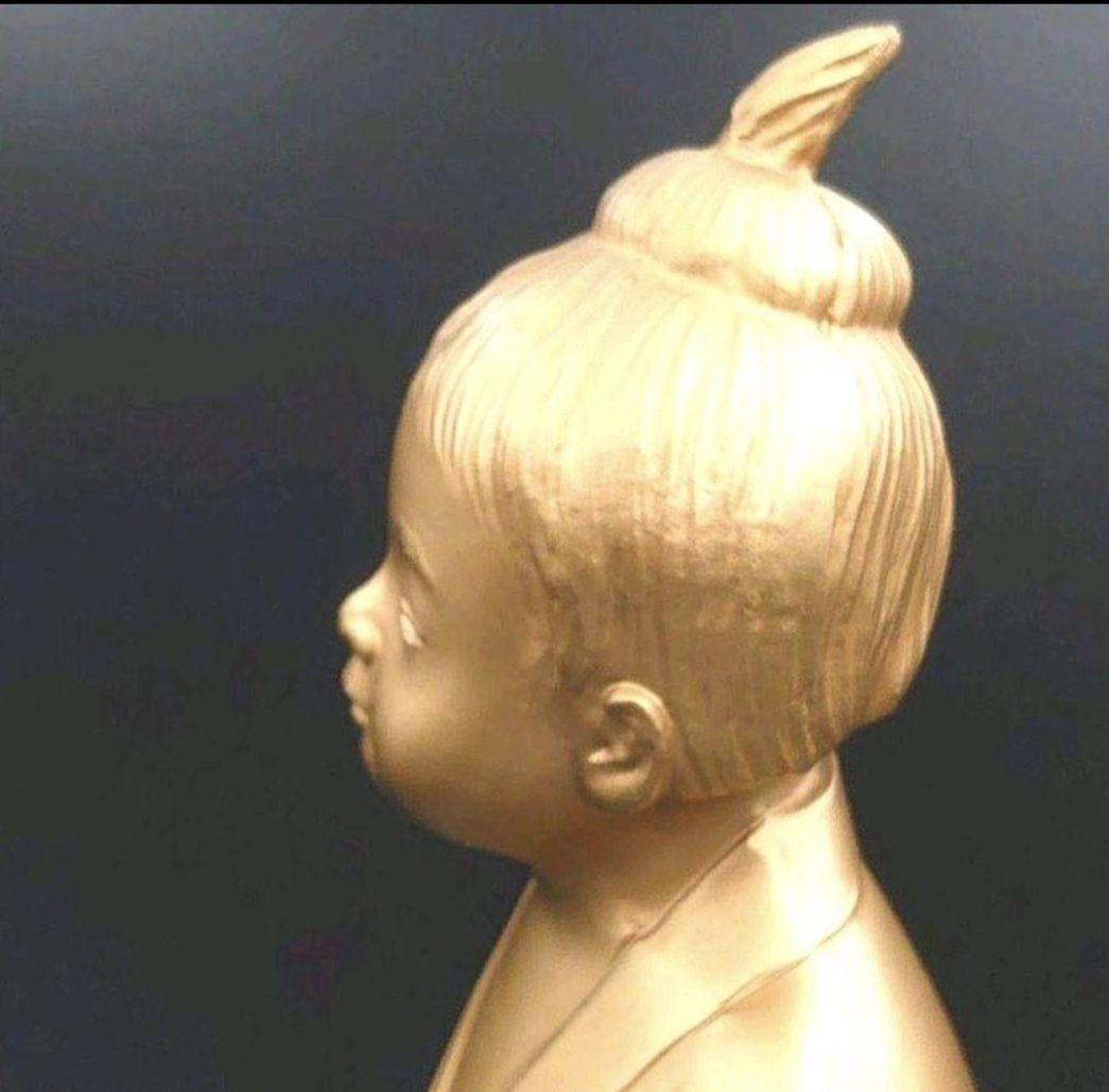 無我童子 高岡銅器　美術工芸　米治一銅製　９枚写真添付