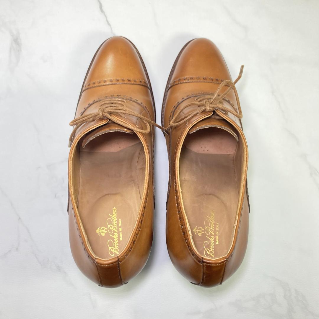 【美品】ブルックスブラザーズ ハイヒール パンチドキャップトゥ 24㎝ ブラウン