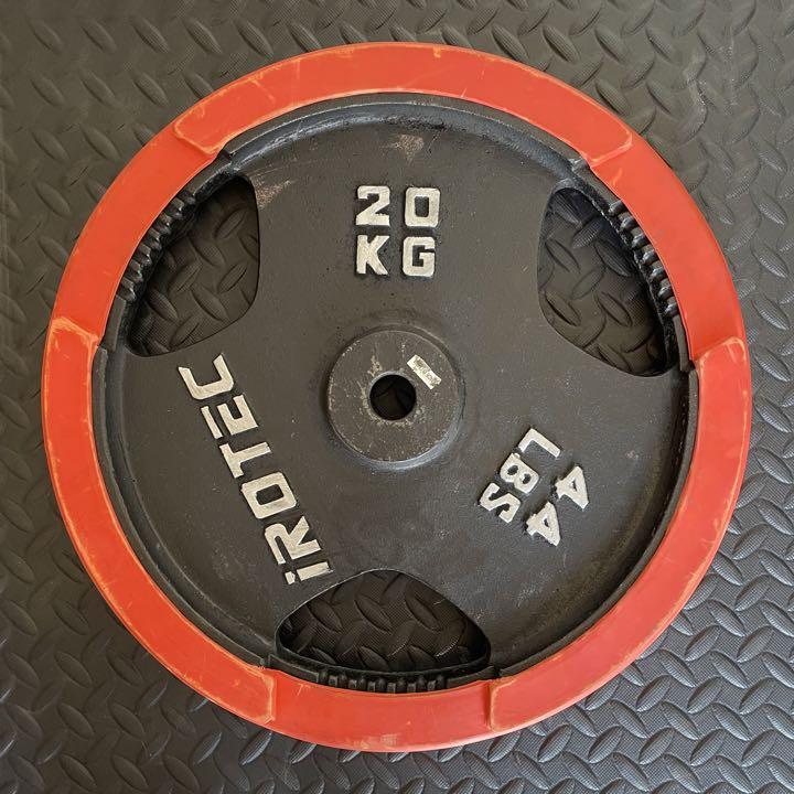 アイロテック   プレート　20kg ×1枚 ベンチプレス  ダンベル　筋トレ