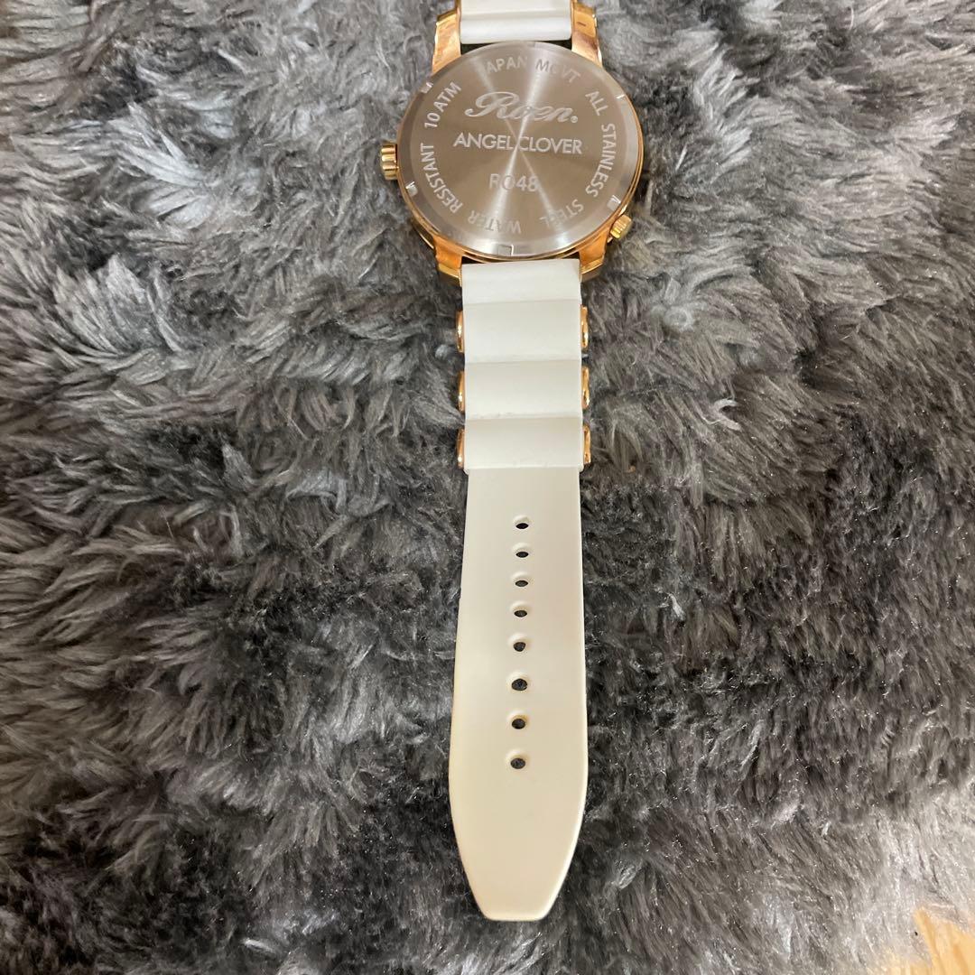 Roen✖️Angel Clover デュアルタイム 腕時計 ホワイト/ゴールド