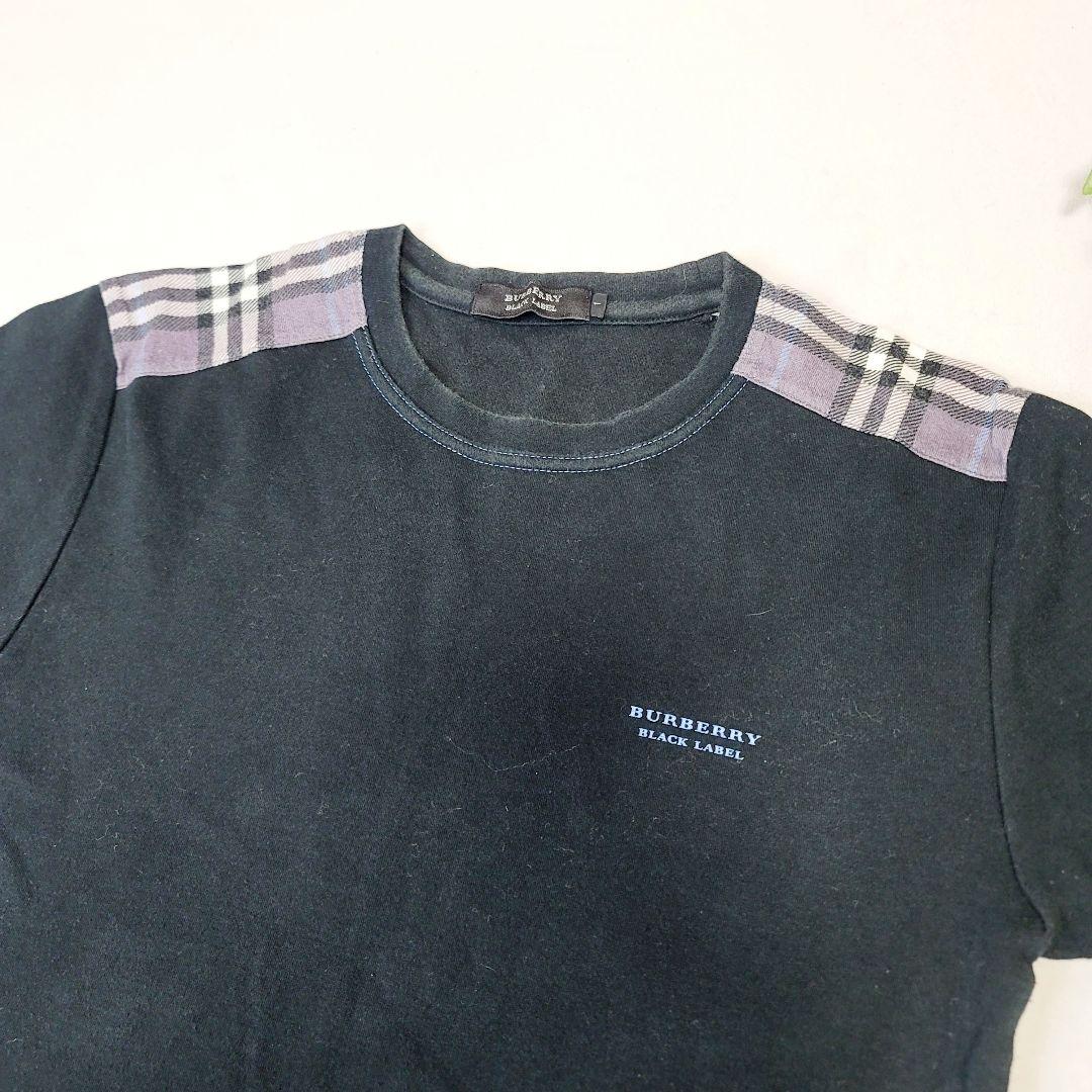 R【美品】BURBERRY 半袖　Tシャツ　ノバチェック　ロゴ　98 美品】BURBERRY 半袖 Tシャツ ノバチェック ロゴ 98 現行タグ