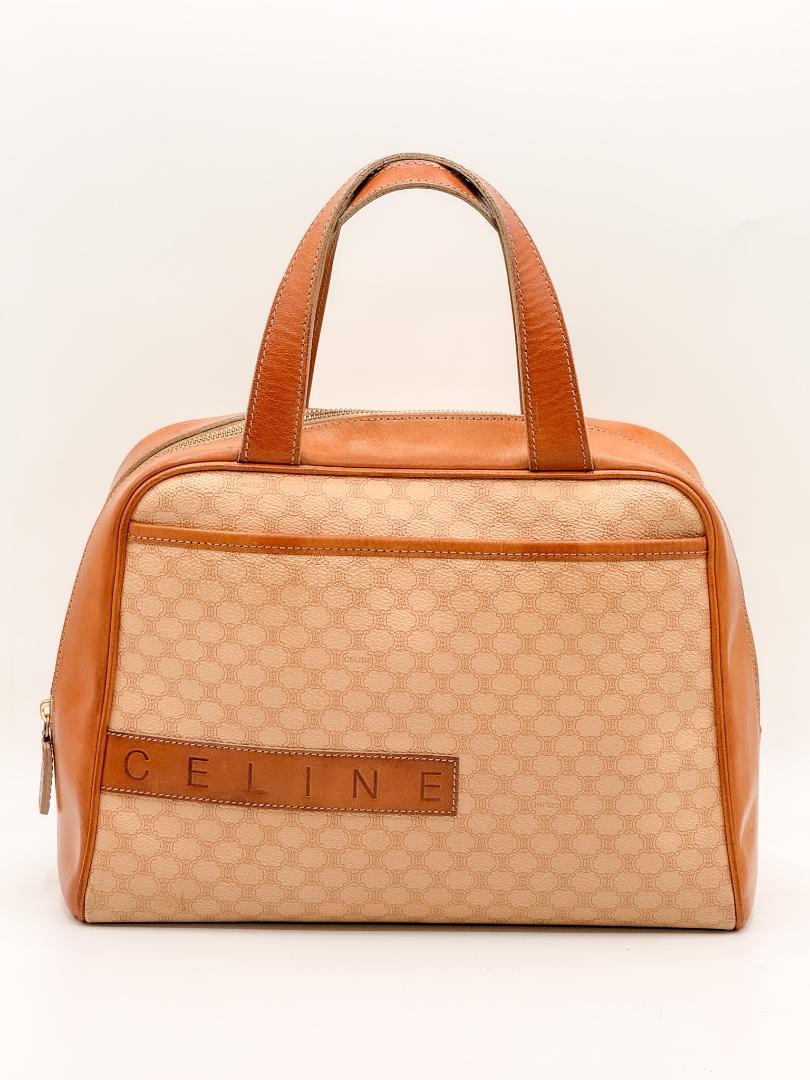 セリーヌ CELINE ハンドバッグ マカダム柄 レザー持ち手付き 収納力◎