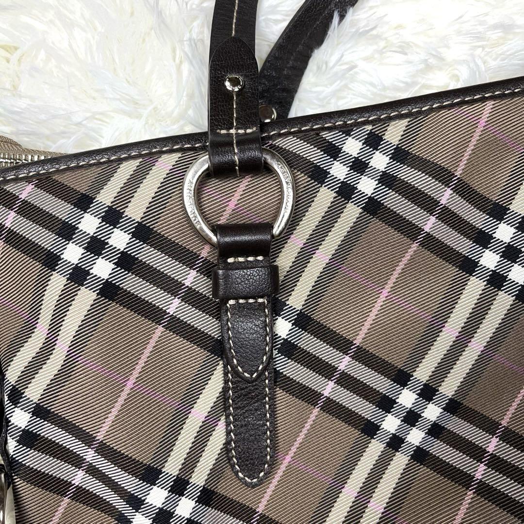 美品 Burberry バーバリーブルーレーベル ハンドバッグ ノバチェック BURBERRY BLUE LABEL バーバリーブルーレーベル ノヴァチェック