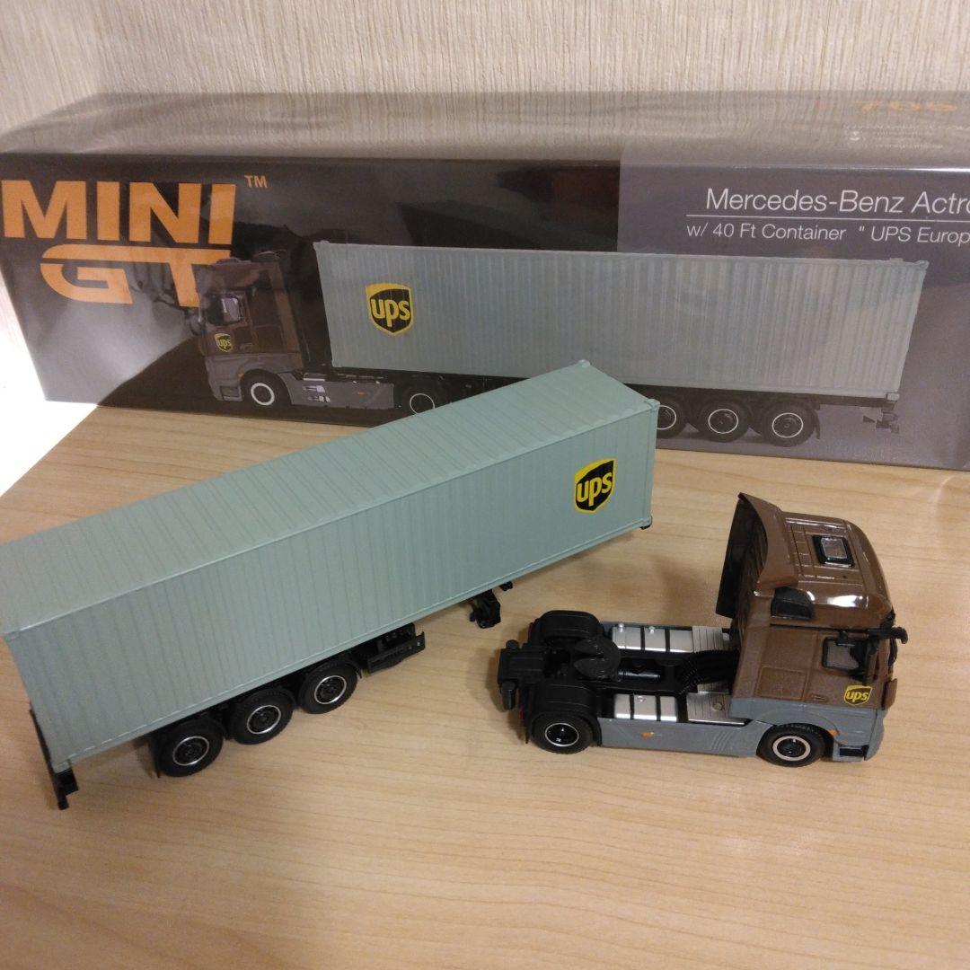 MINI GT Actros UPS　海上コンテナトレーラー　1/64