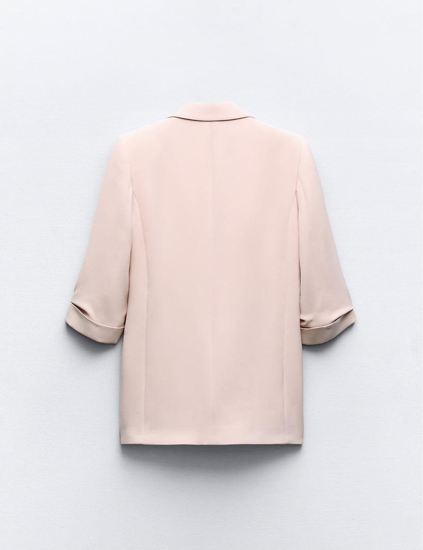 ☆ドイツ発*ZARA*新作*ロールアップスリーブブレザー/PINK☆ ロールアップスリーブブレザー - フクシア | ZARA Japan / 日本