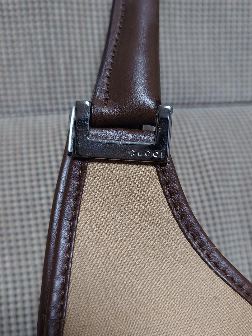 GUCCI ジャッキー　シェリーライン　ショルダーバッグ　レザー　ベージュ