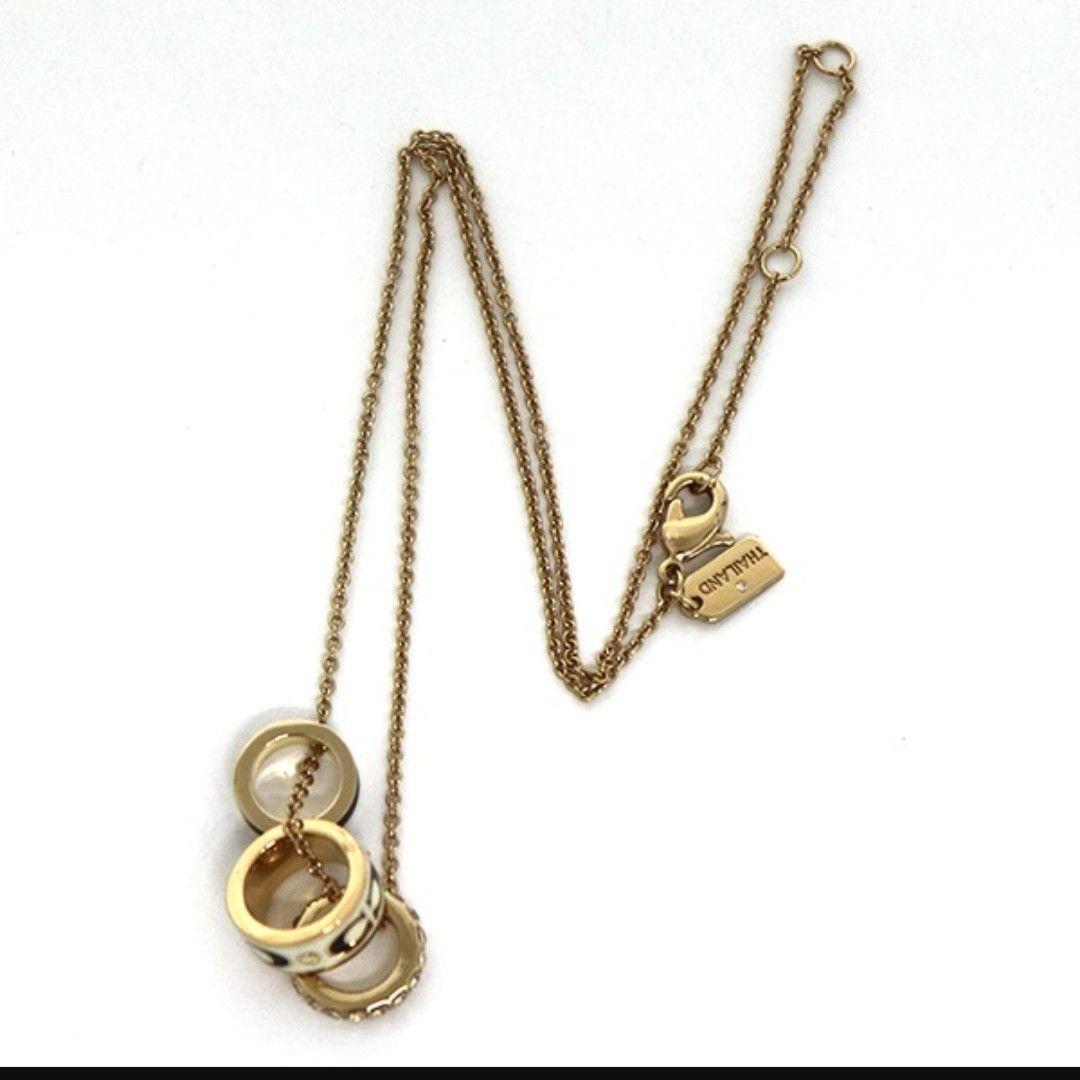 ✨新品 大特価✨コーチ シグネチャー エナメル ロンデル ネックレス