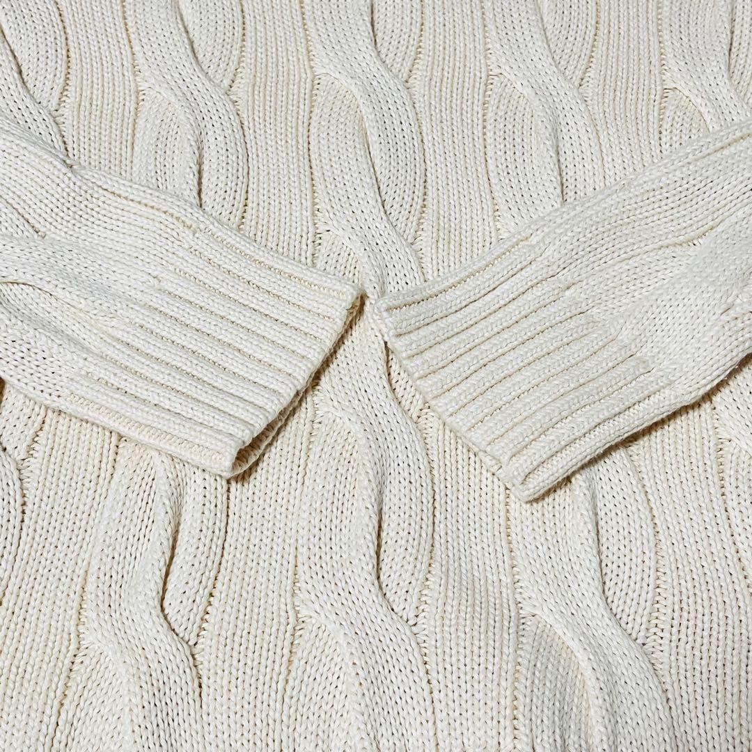 ケーブルニット ネックロール