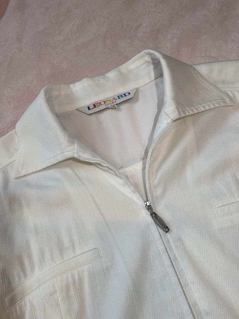 美品 LEONARD レオナルド レディース ジャケット 白 40 サイズ