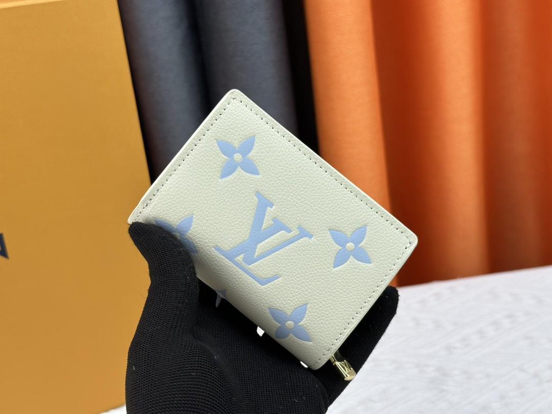 【お試し価格！】 美品ルイ?ヴィトンホワイト ジップ付き財布 二つ折り ショート 小物