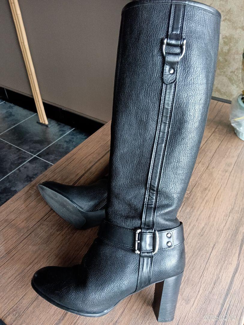 美品DIANA ブラックロングブーツ 22.5cm