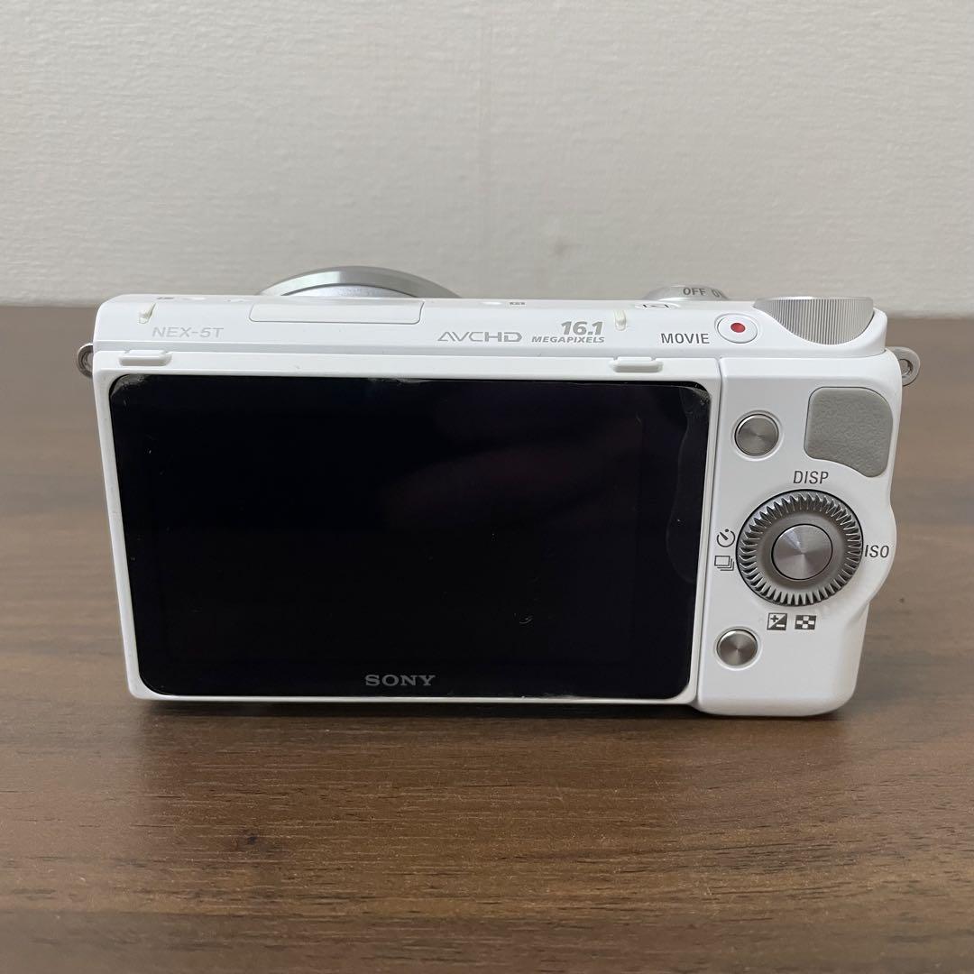 SONY NEX-5T ボディのみ ホワイト 外付けフラッシュ付き