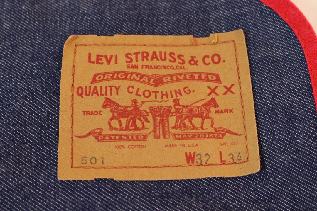 美品！ 70's リーバイス デニム ランチョンマット 501 バンダナ