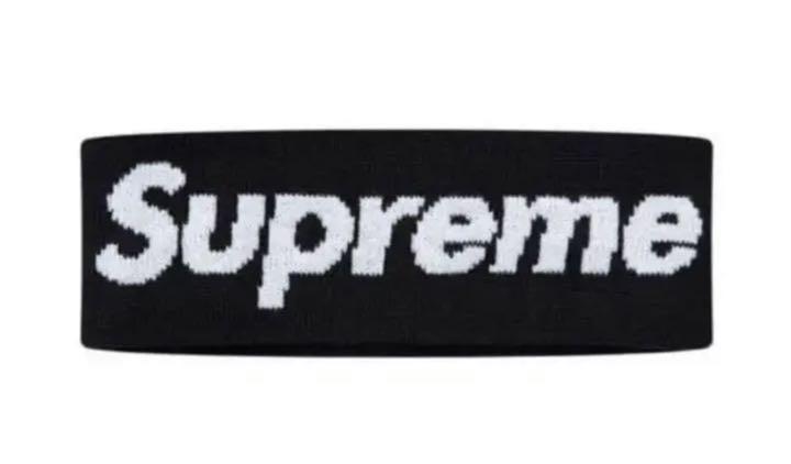 supreme18FW headband ヘアバンド黒