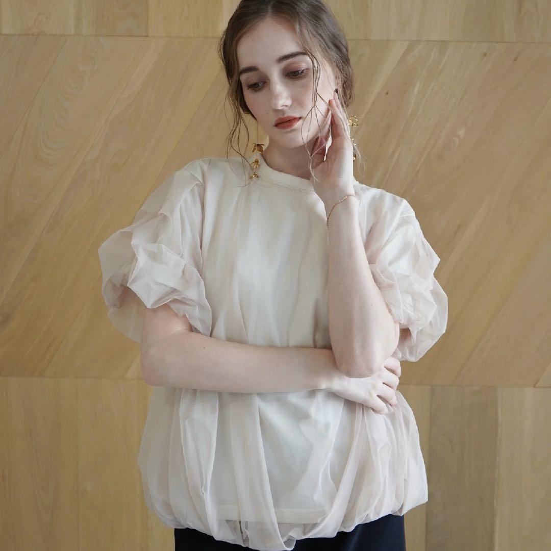 国産品 Acka tee volume tulle トップス