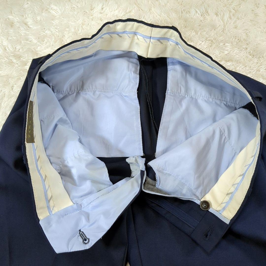 極美品✨️ZARA MAN スーツ セットアップ 洗える ストレッチ ネイビー