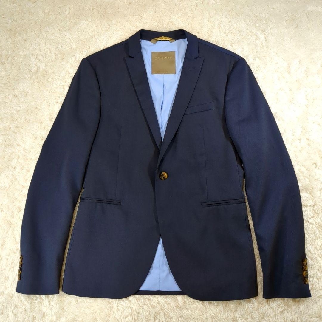 極美品✨️ZARA MAN スーツ セットアップ 洗える ストレッチ ネイビー