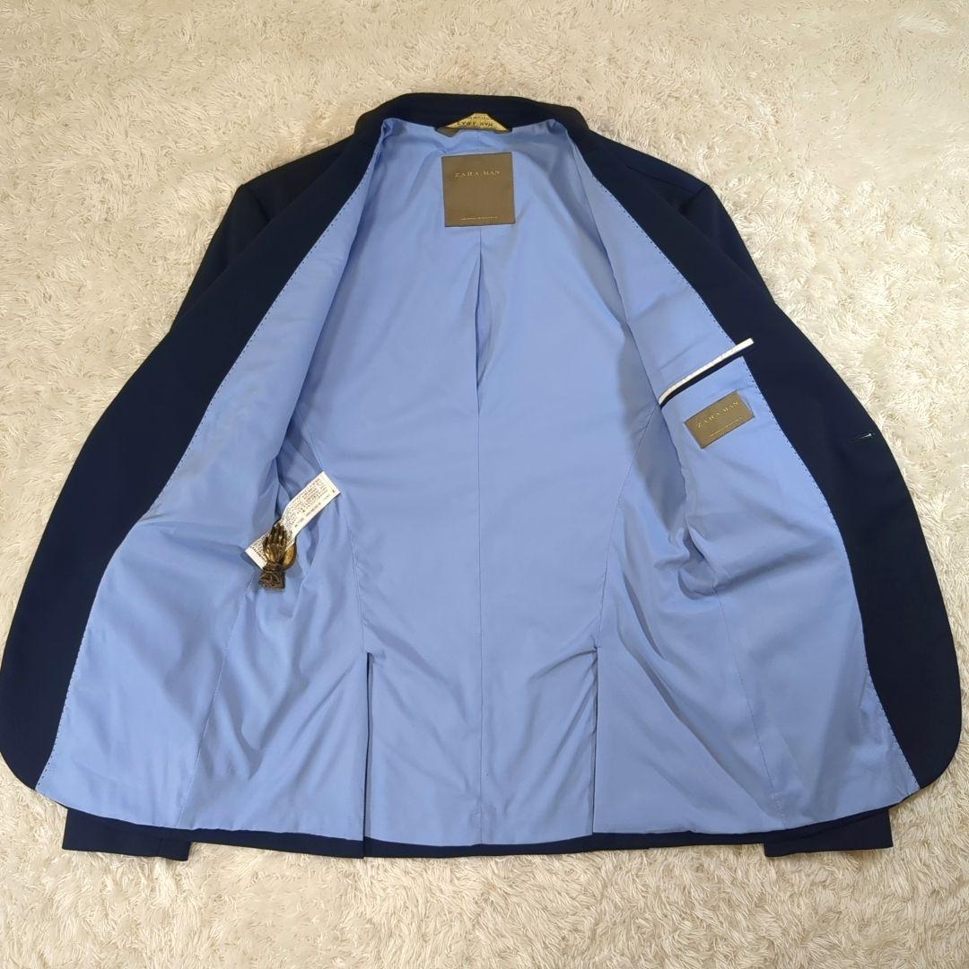 極美品✨️ZARA MAN スーツ セットアップ 洗える ストレッチ ネイビー