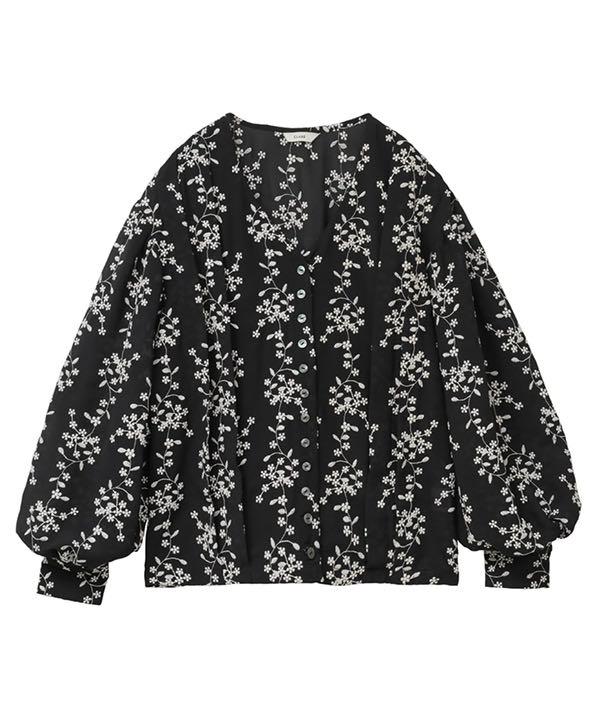 らくらくメ CLANE STRIPE FLOWER EMBROIDERY TOPS vPDx8-m93189490552 クラネ ピンタック