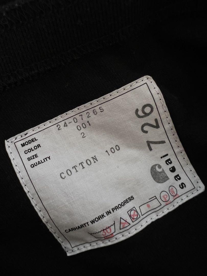 sacai Carhartt ロングTシャツ　サイズ2