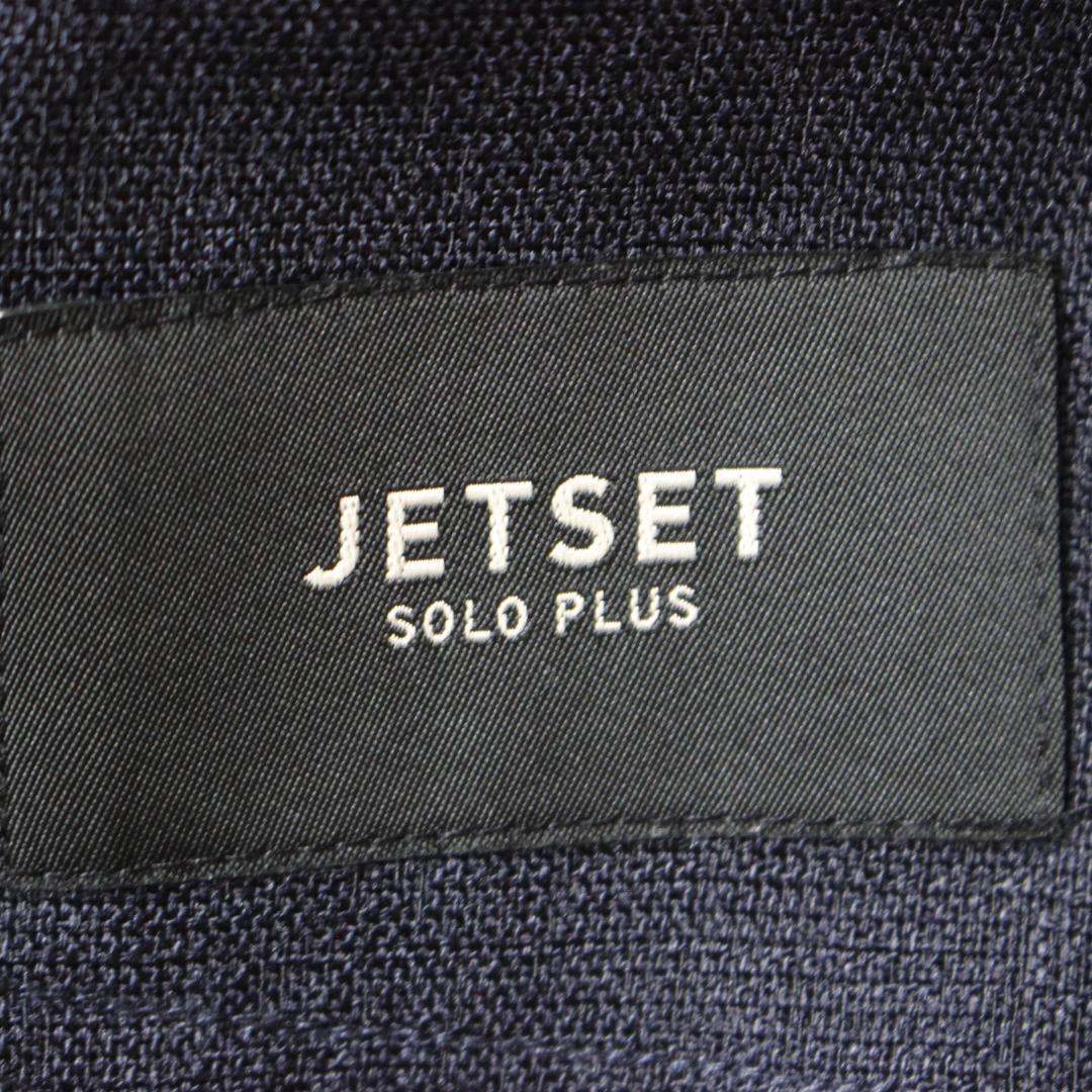 JETSET セットアップスーツ M ノーカラー ネイビー ワイドパンツ