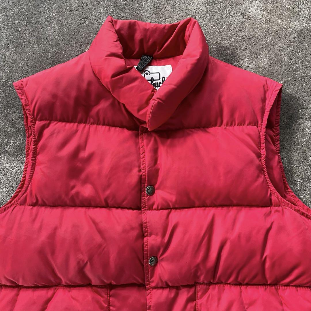 80-90s USA製 ウールリッチ ダウンベスト スナップ 肉厚 used