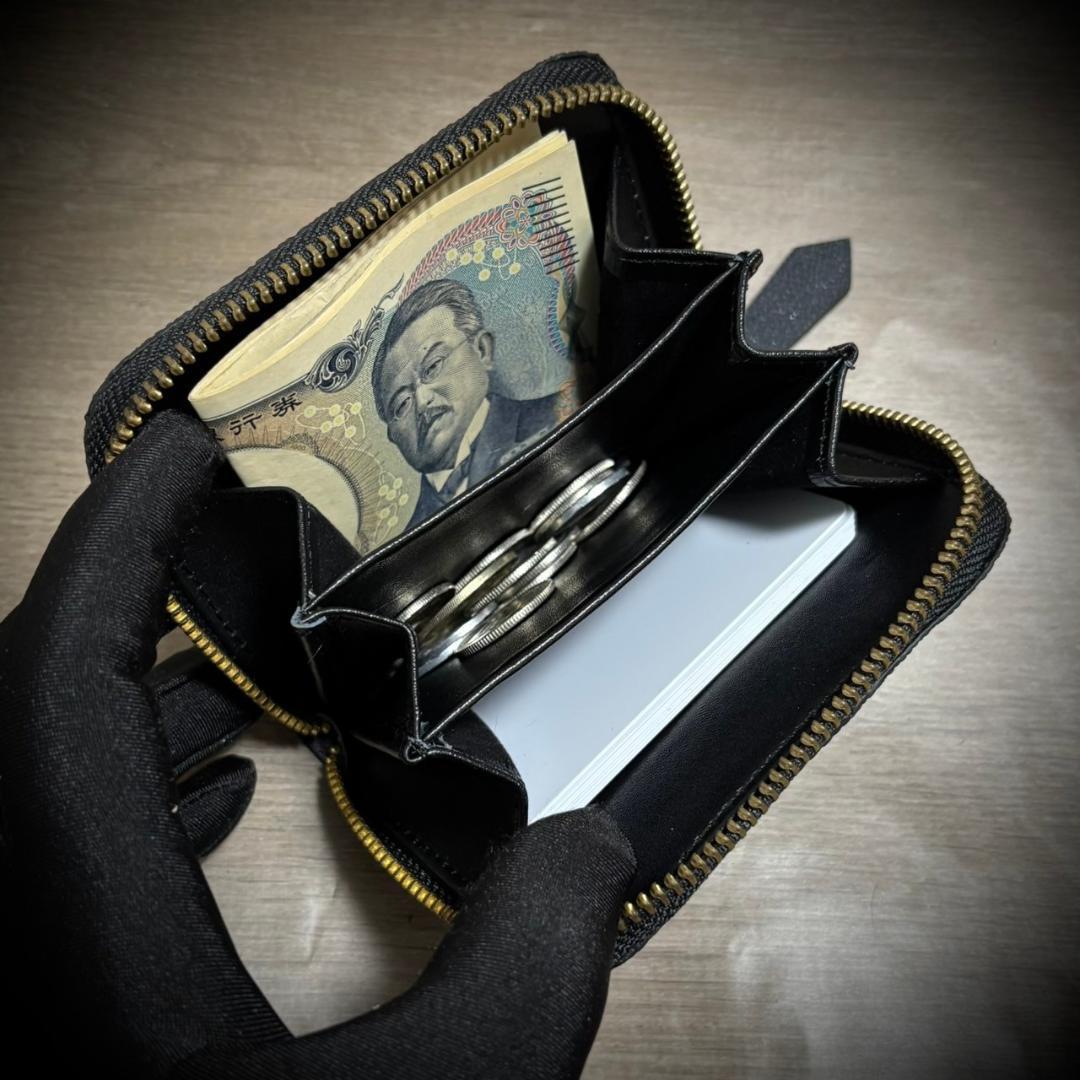 スティングレイ ミニ財布 ガルーシャ エイ革 小銭入れ コインケース 黒