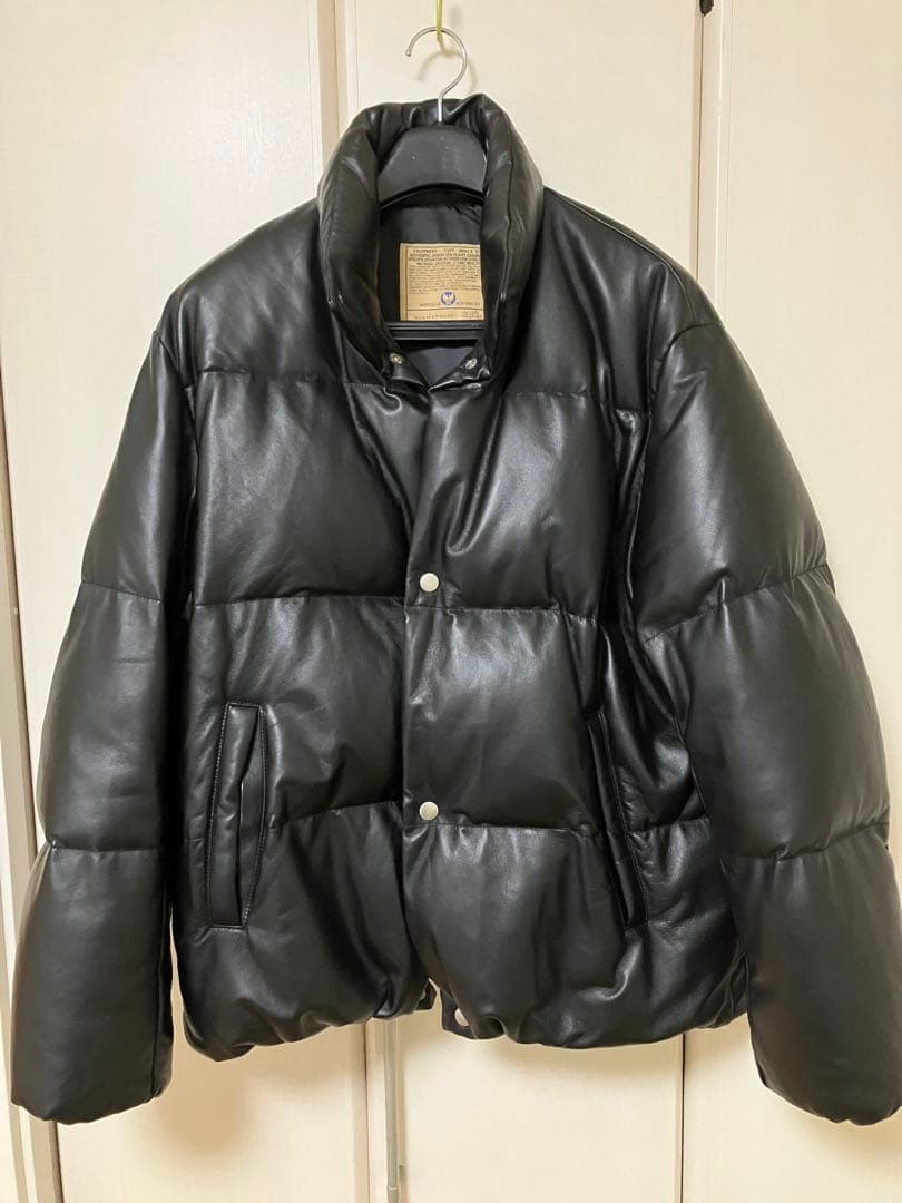 AVIREX for ADAM ET ROPE' レザー ダウンジャケット AVIREX for ADAM ET ROPE' レザー ダウンジャケット