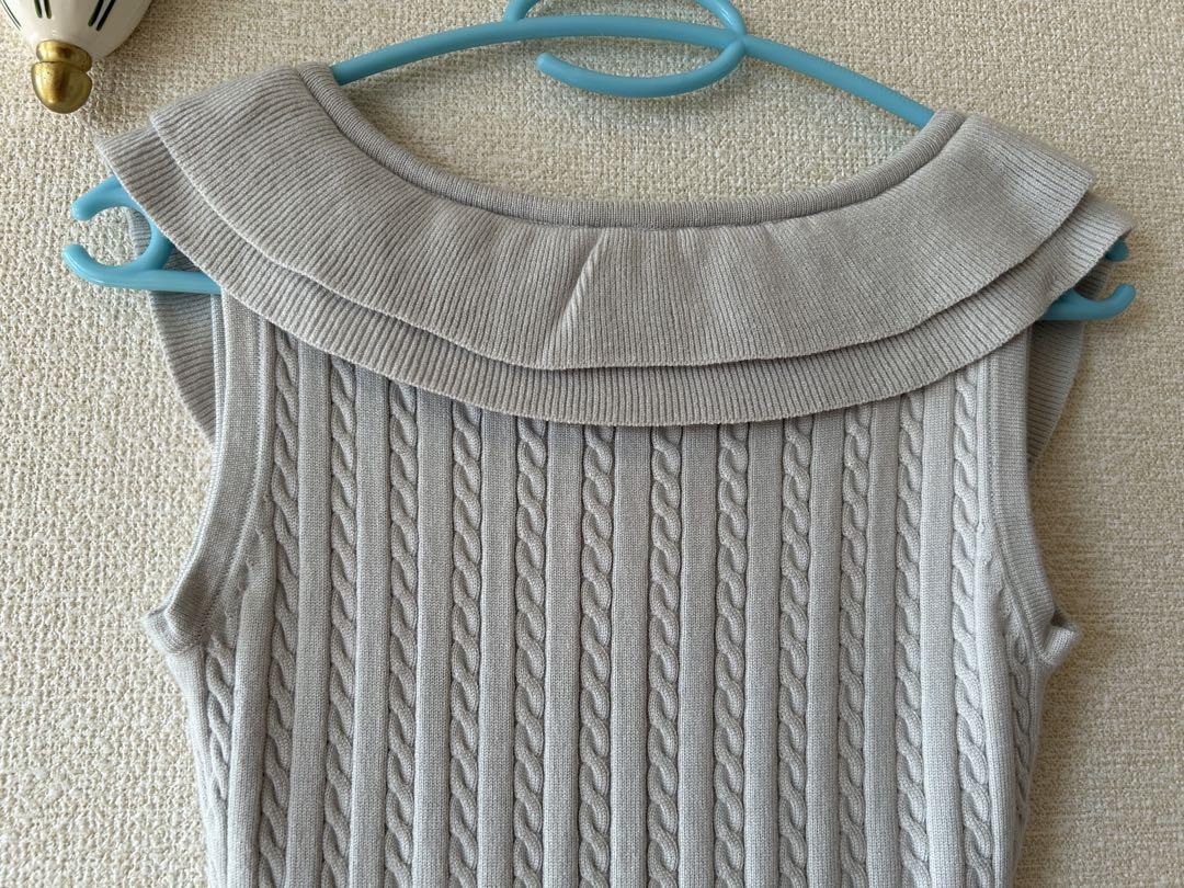 Lumignon Ribbon collar spring knit dress - メルカリ