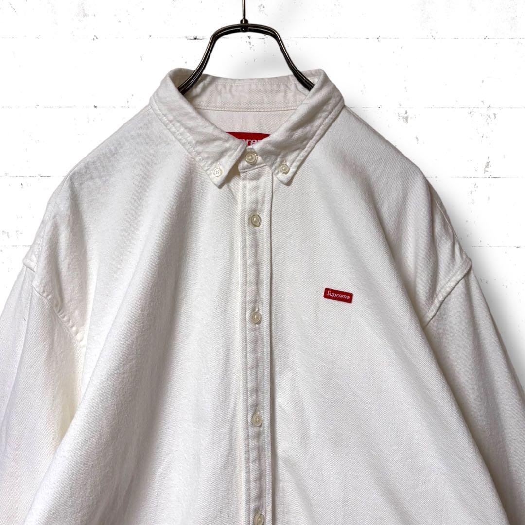 SUPREME　デニム　スモールボックスロゴ　ボタンダウンシャツ　長袖