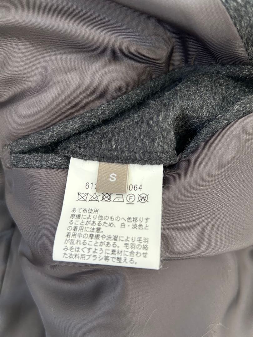 カシミアブレンド グレーコートS