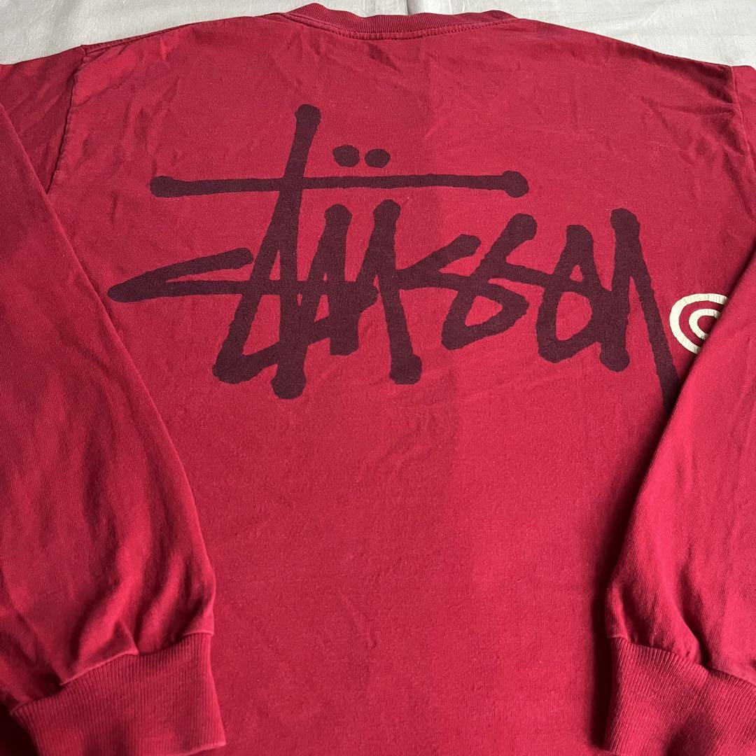 80s 黒タグ” old stussy プリント Tシャツ USA製 赤 - メルカリ