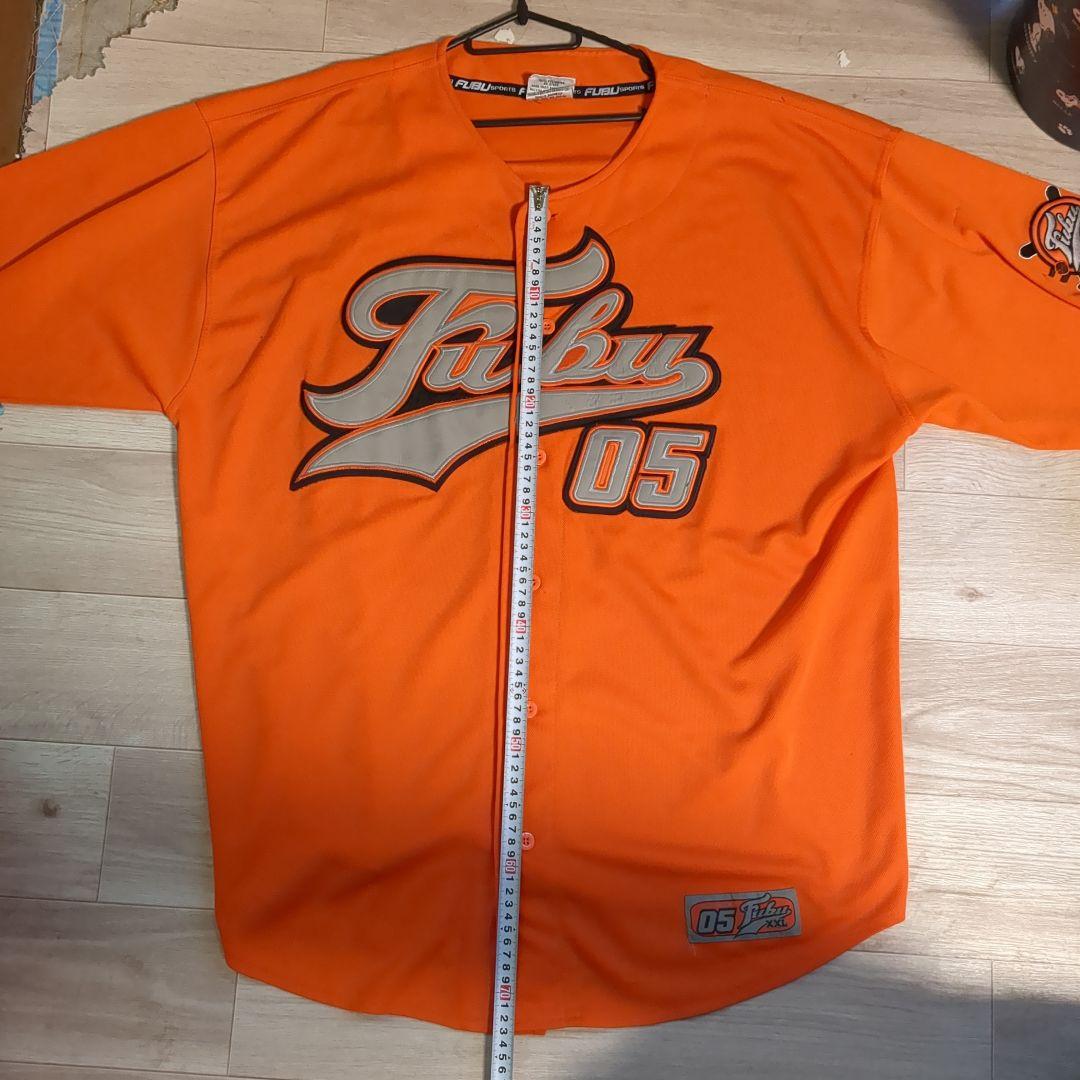 FUBU オレンジ XXL ベースボールシャツ