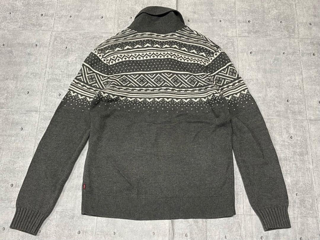 美品 90s Levi’s ショールカラー カーディガン 雪柄 セーター