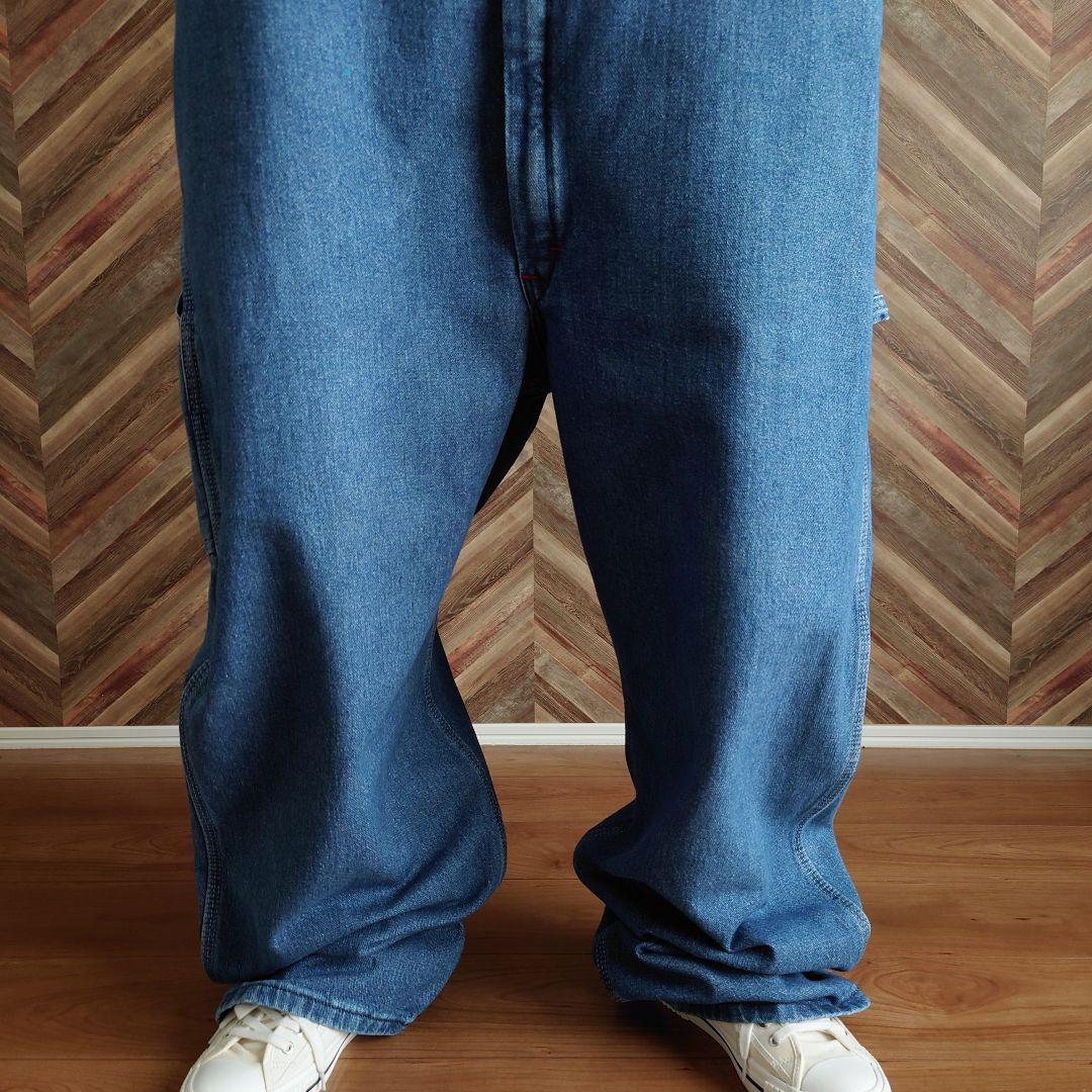 Dickies デニムオーバーオール/ヘビーオンス/古着/実寸W44L30