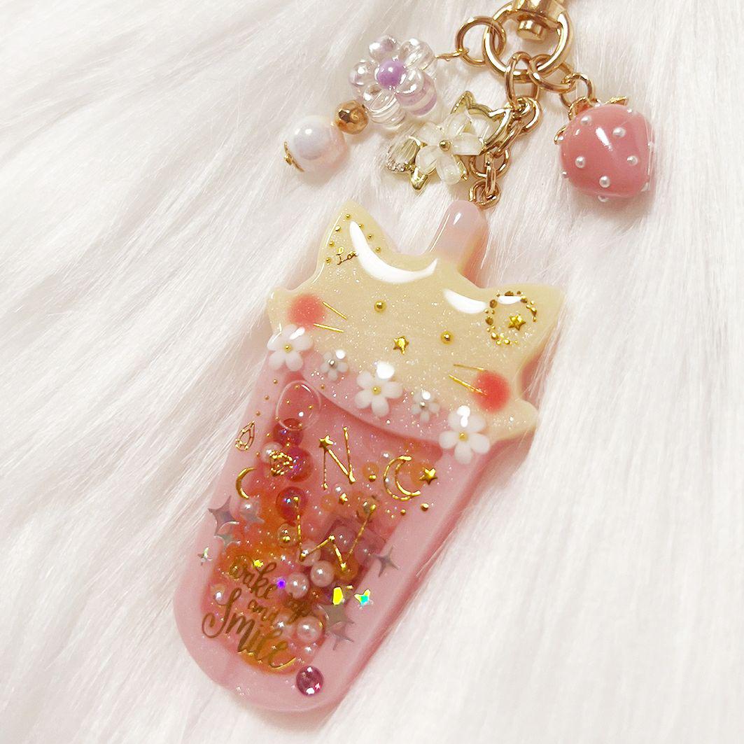 高質で安価 シャカシャカキーホルダー シェイカーキーホルダー ねこ チャーム