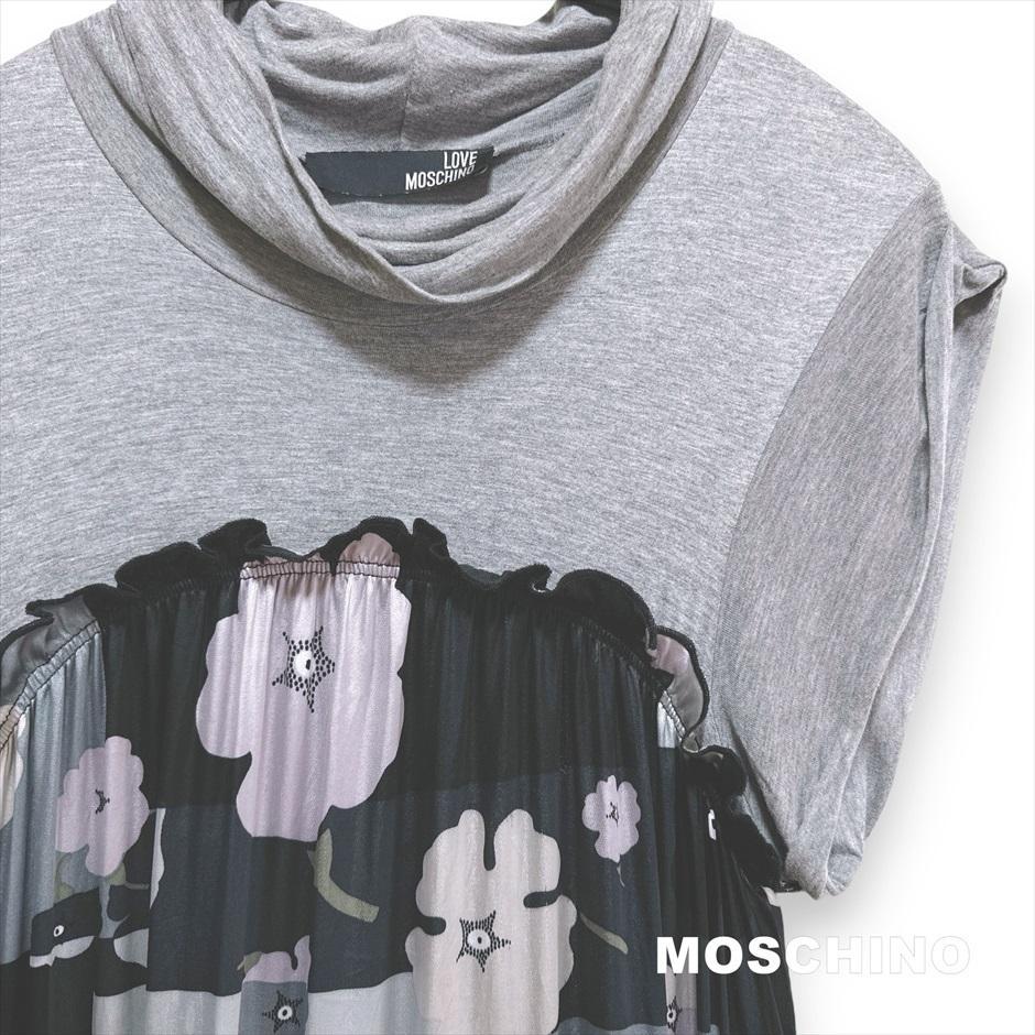 LOVE MOSCHINO】ラブモスキーノ シルク混 ティアード ワンピース LOVE MOSCHINO】ラブモスキーノ シルク混 ティアード ワンピース