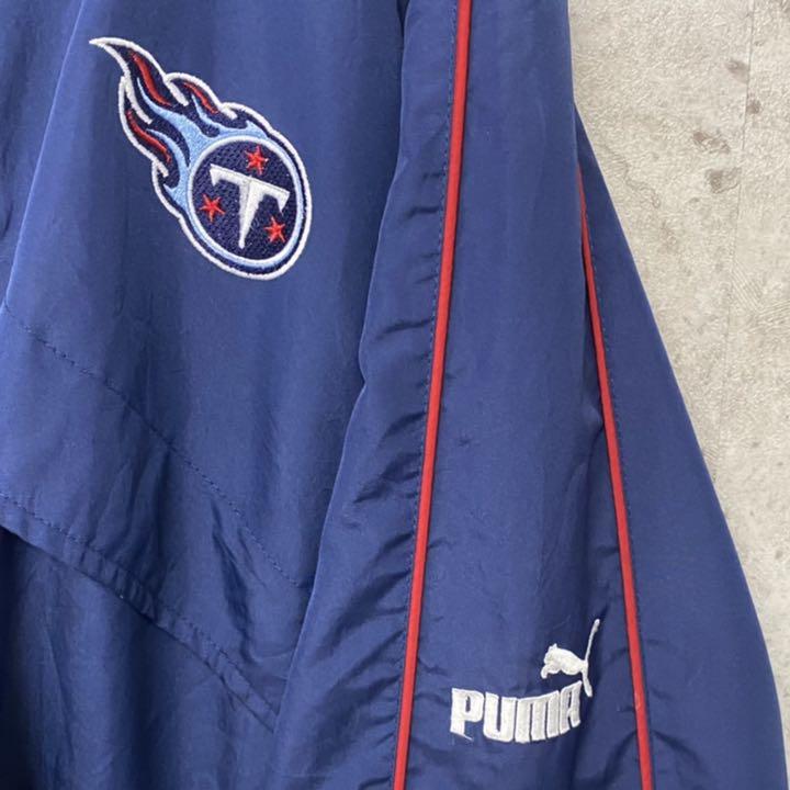 人気本物保証 希少プーマ製 NFLテネシータイタンズ 刺繍ナイロンジャケット IWkOL-m93209016119 US輸入90s 国産即納