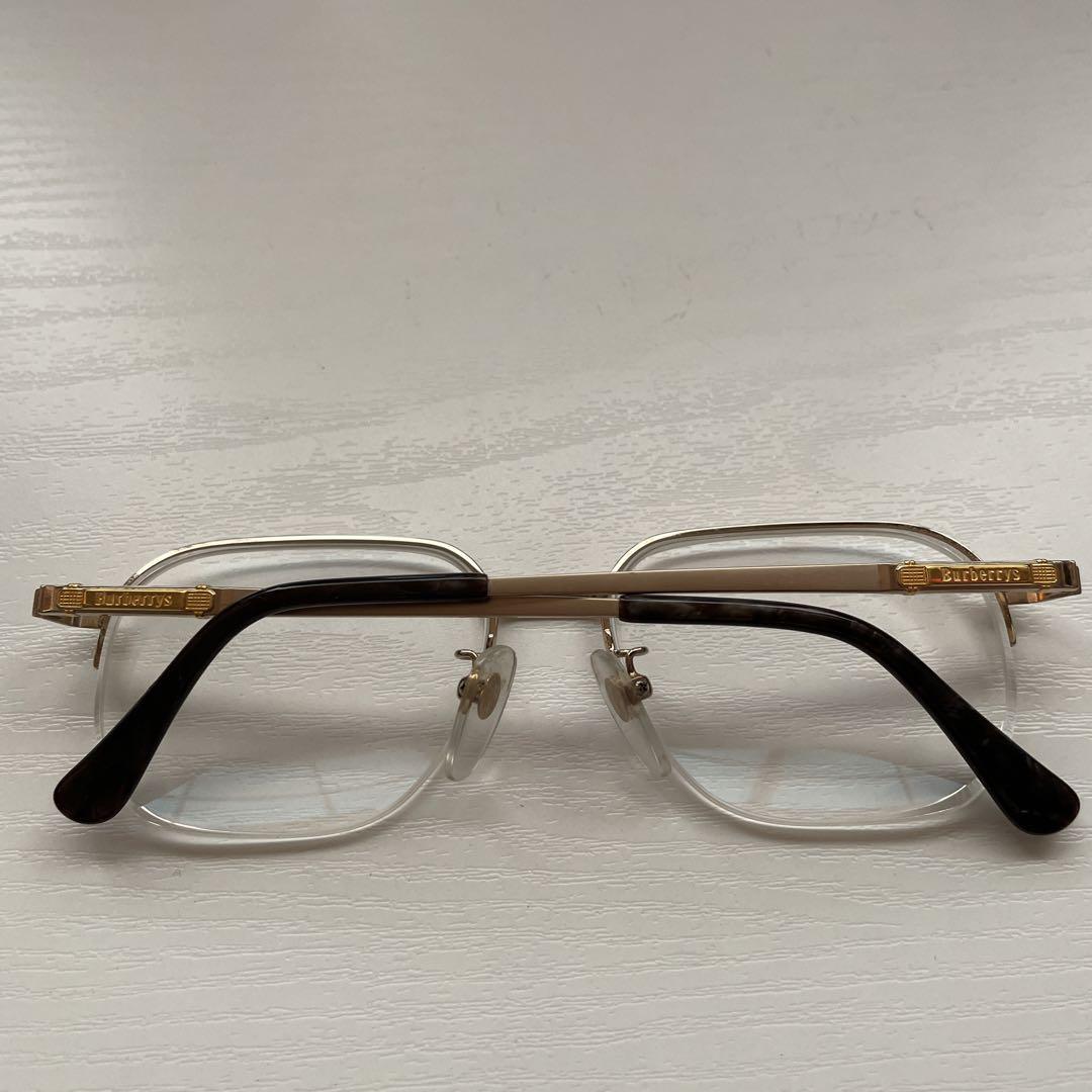 Burberry ゴールドフレーム メガネ(度あり)