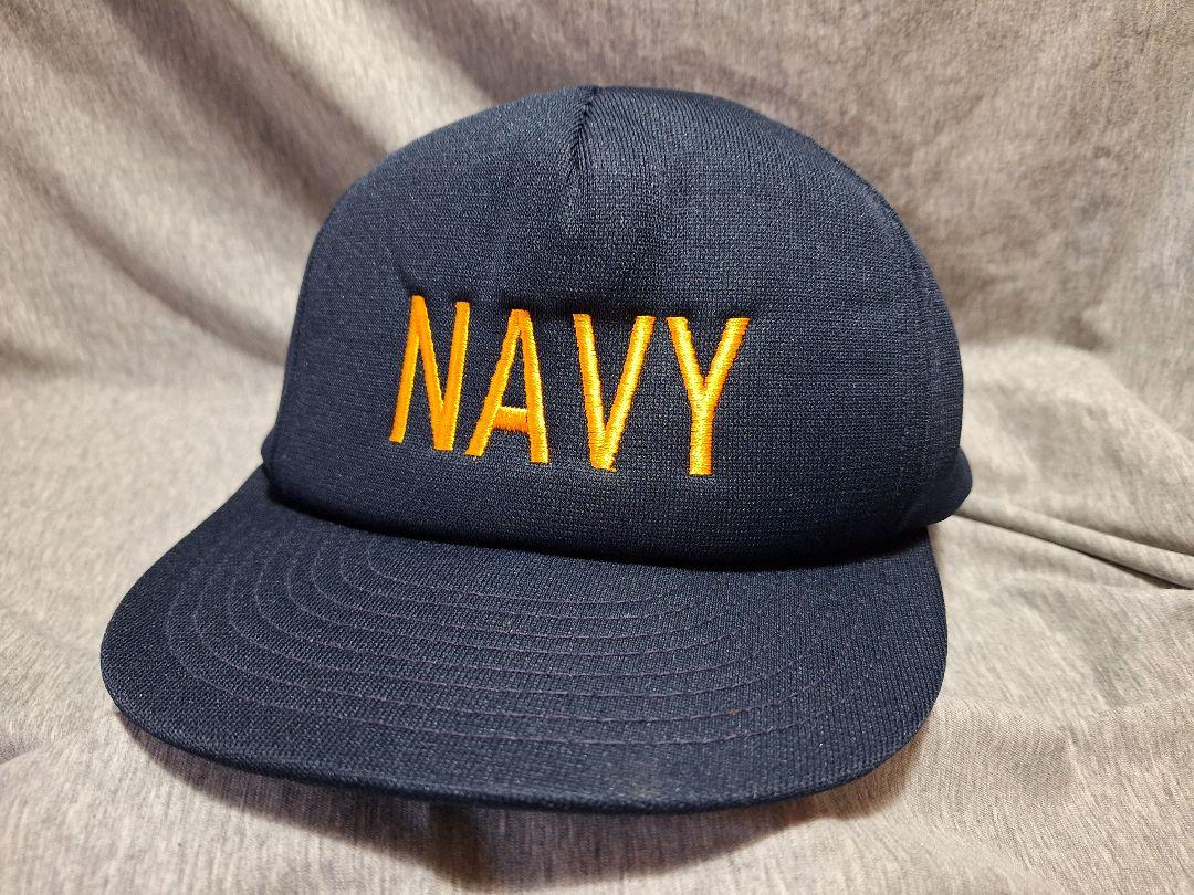 ヴィンテージ NAVY アメリカ製 キャップ 帽子 軍物 ミリタリー 当時物